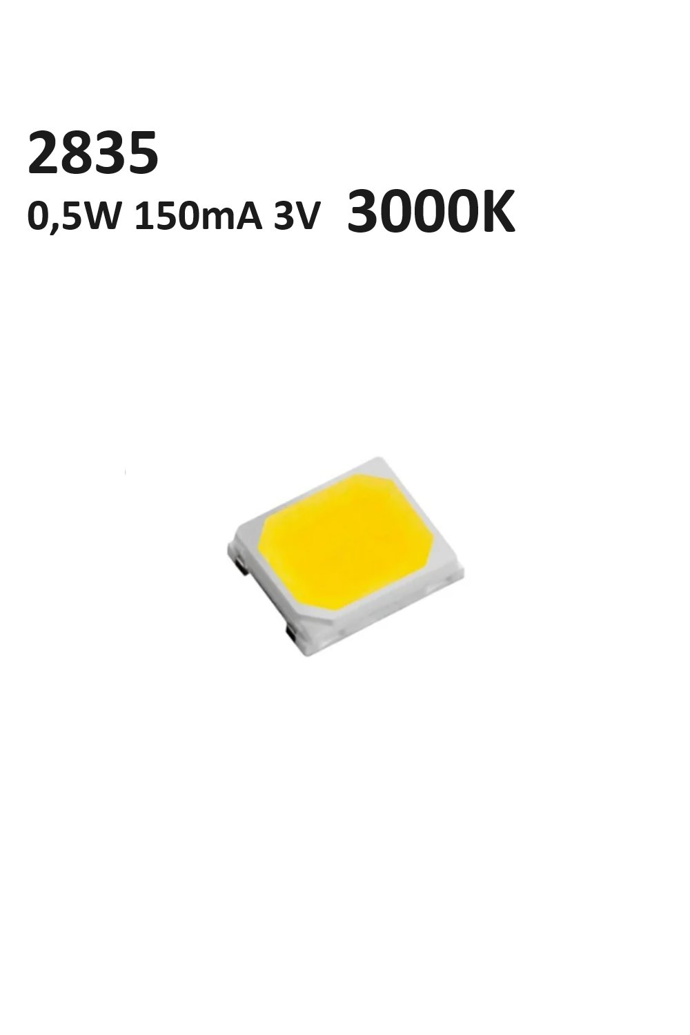 2835 150mA 0.5W BEYAZ 6500K SMD LED