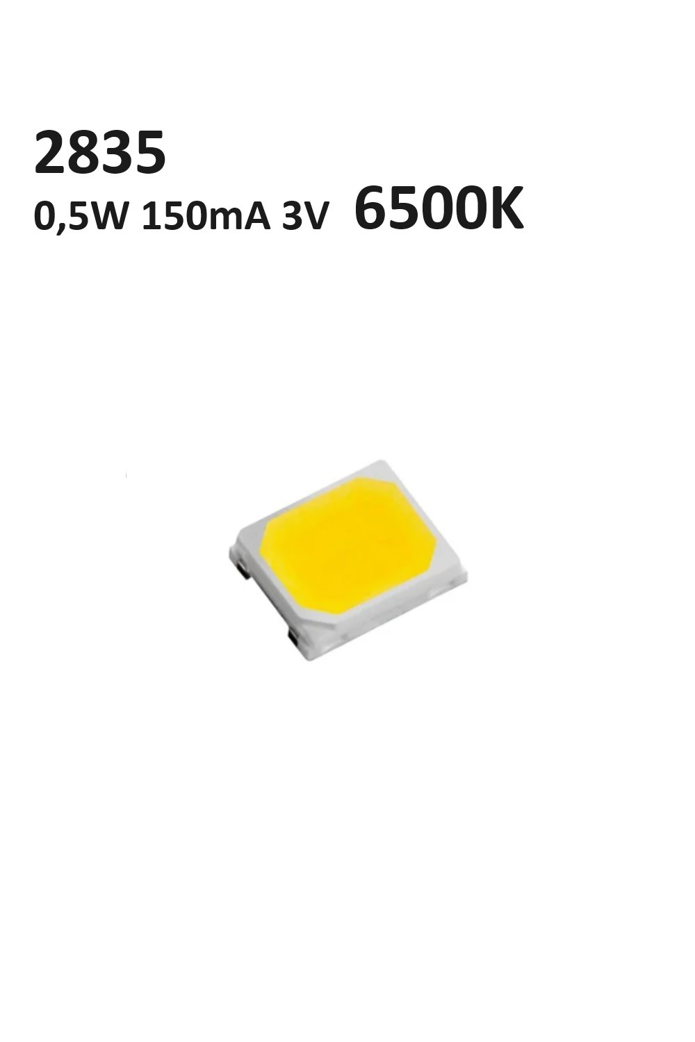 2835 150mA 0.5W BEYAZ 6500K SMD LED