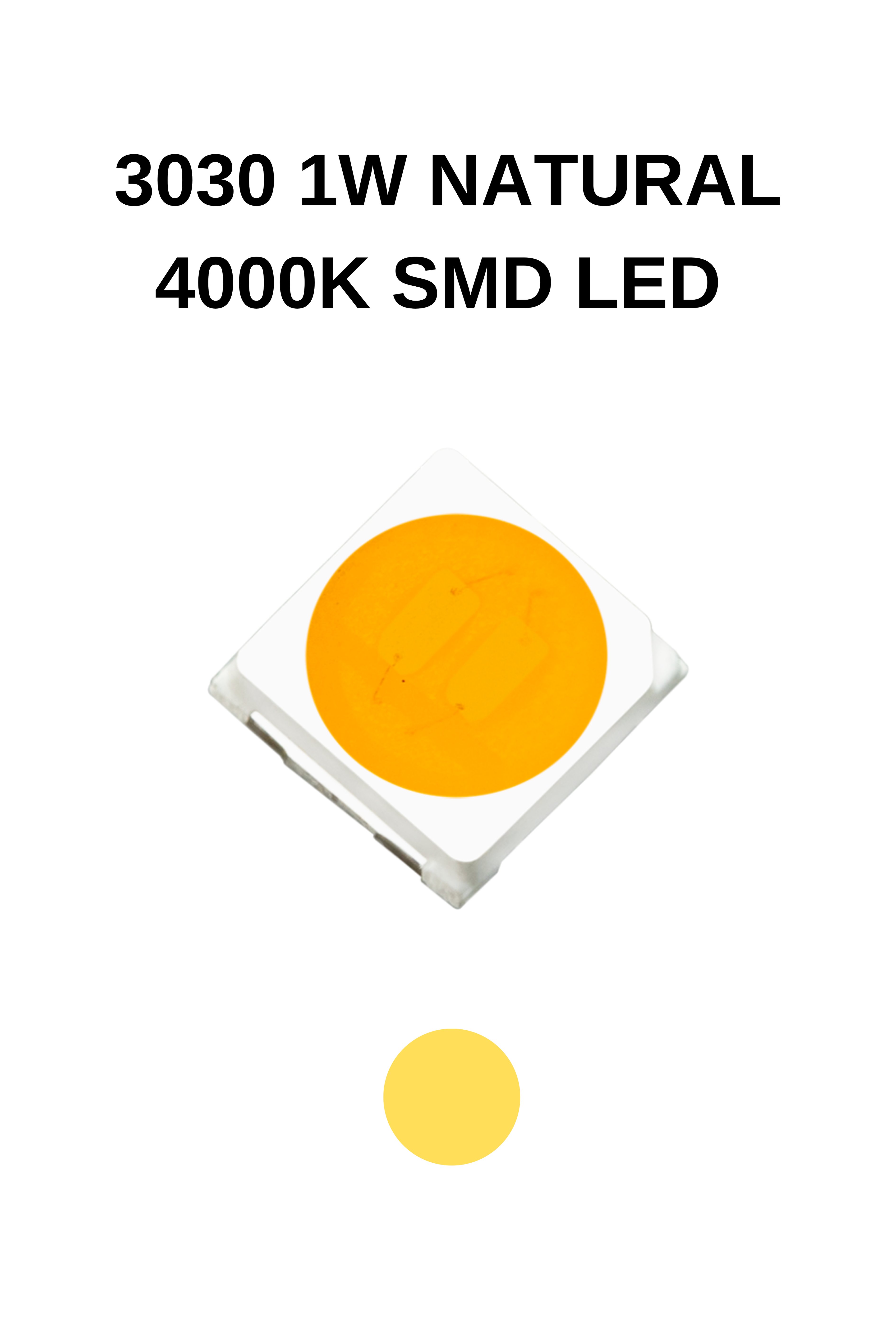 3030 NATURAL 1W 3V 4000-4500K 130-140LM 300MA