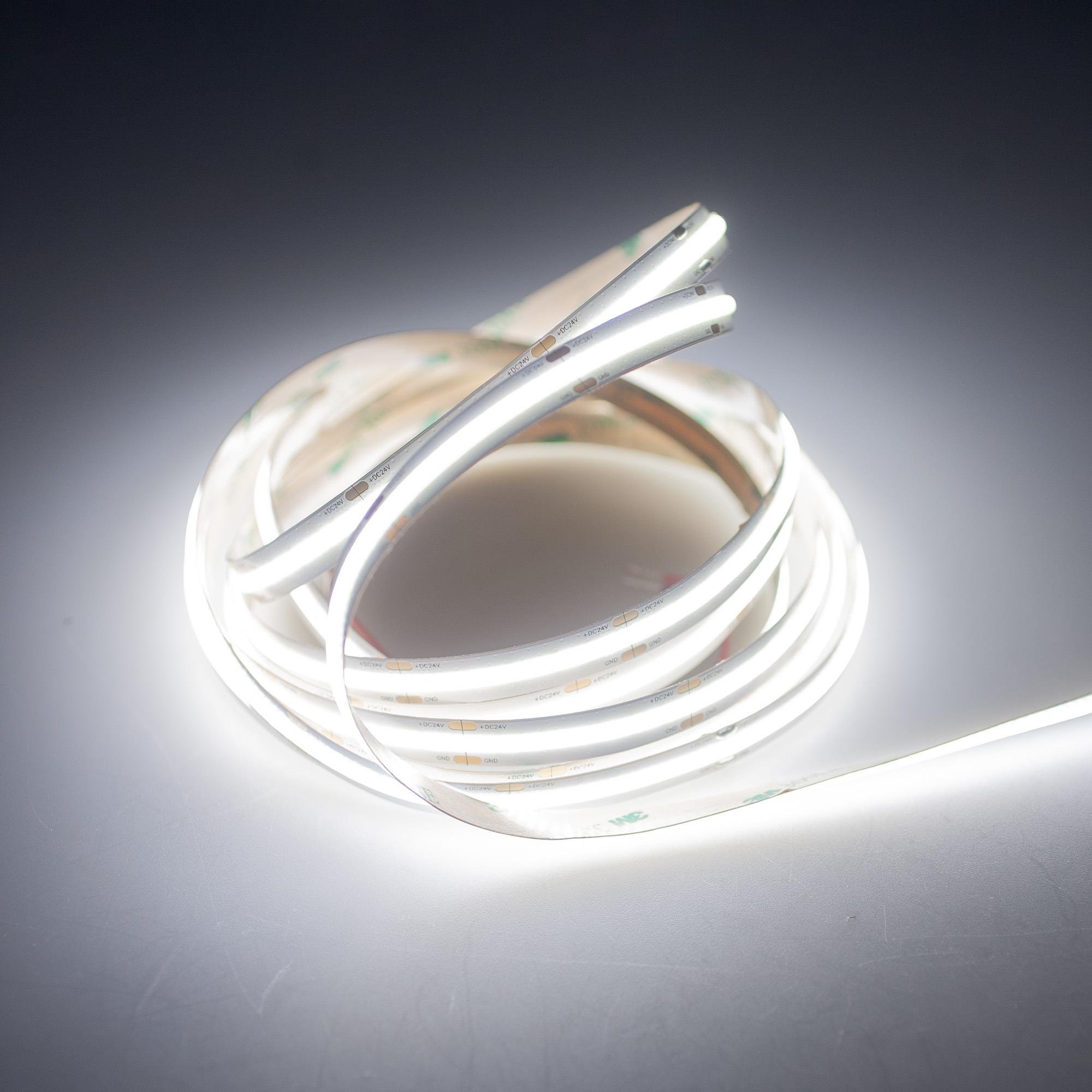 BEYAZ 6500K  24V 8MM 512LED IP20 12W/M COB ŞERİT LED