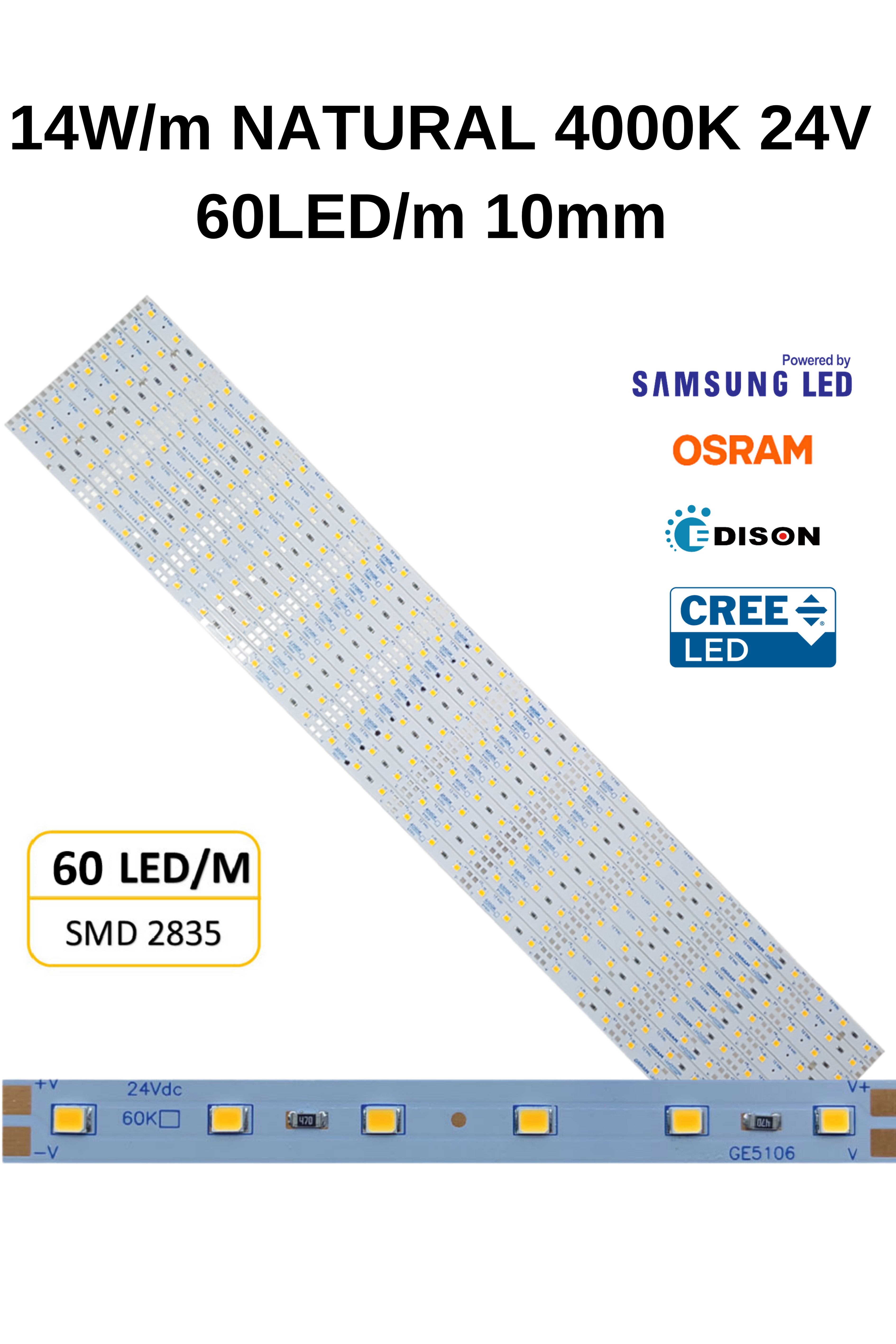 GE5106 24V  60LED/M 14W 10MM 
