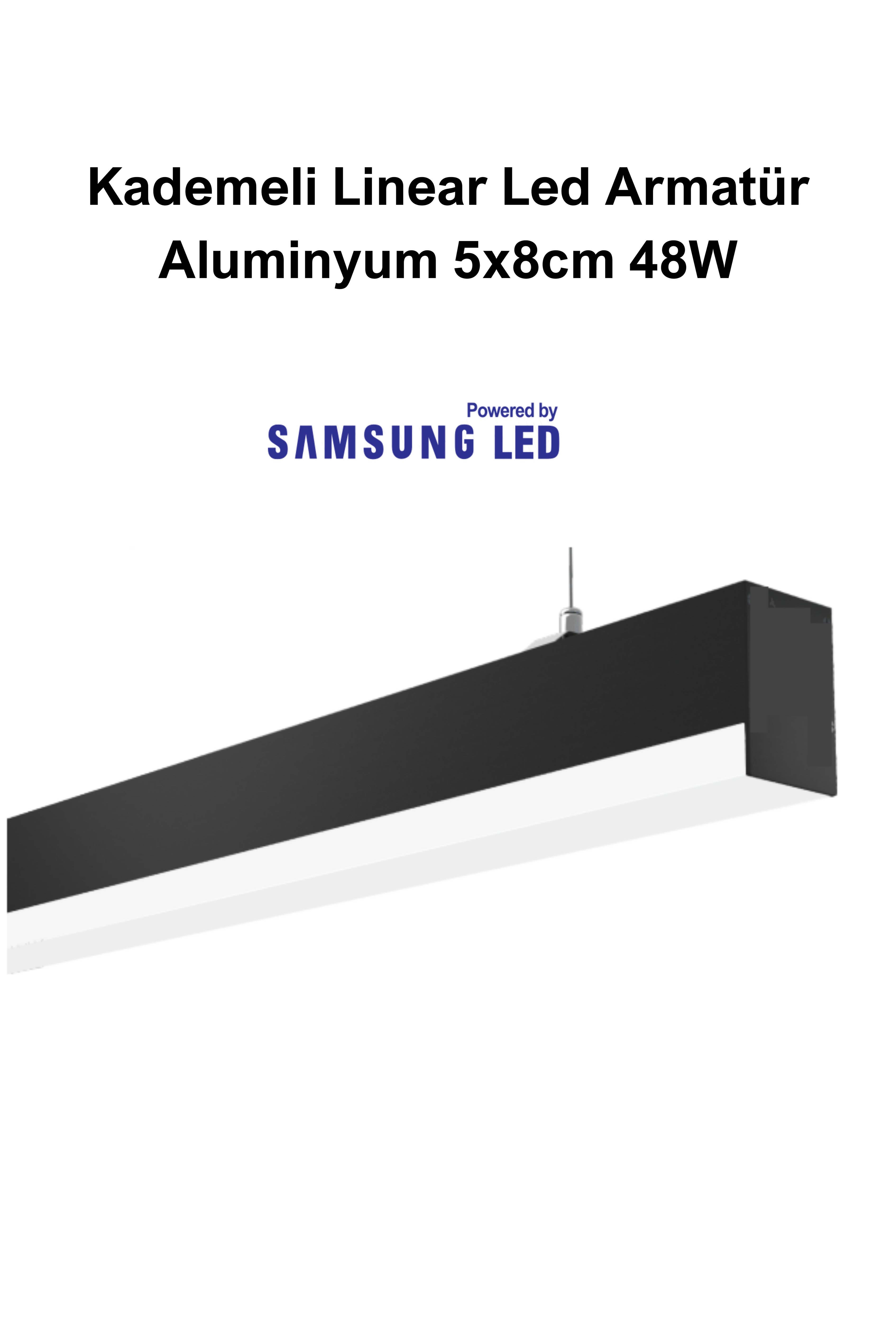 Kademeli Led Sarkıt Linear Aydınlatma 100 Cm  5x8cm Aluminyum Gövde