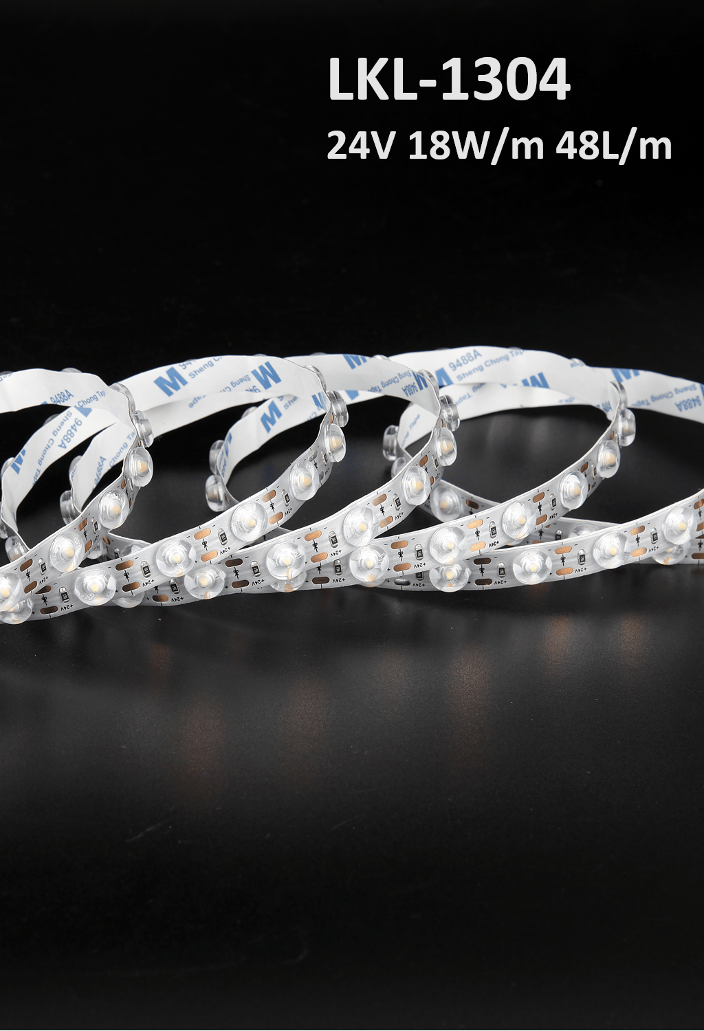 Mavi Zemin Aydınlatma Şerit Led 48 LED/m 18W/m 