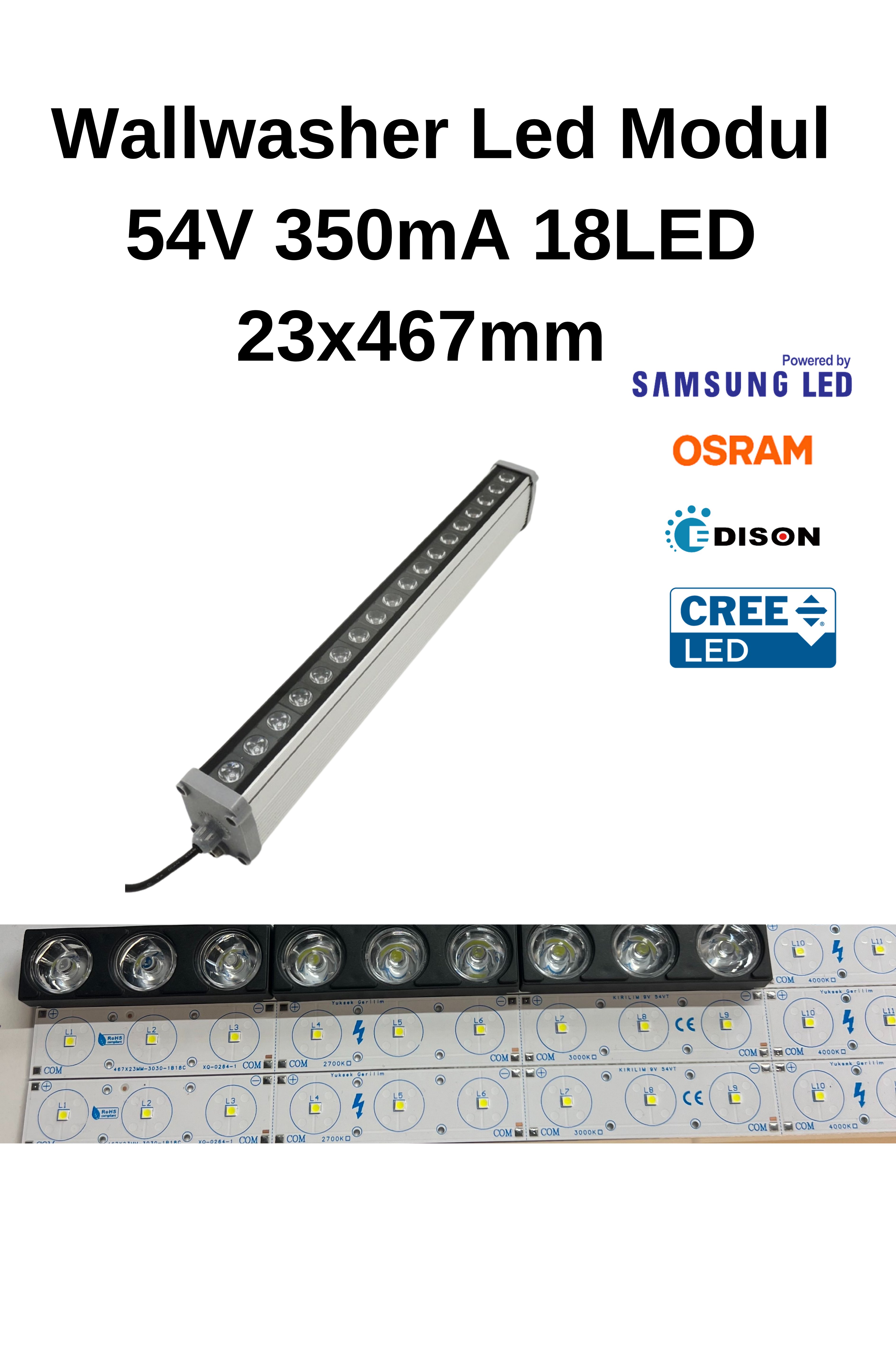 GE5138 NATURAL 4000K 54V 350MA 18LED 18W WALLWASHER MODUL