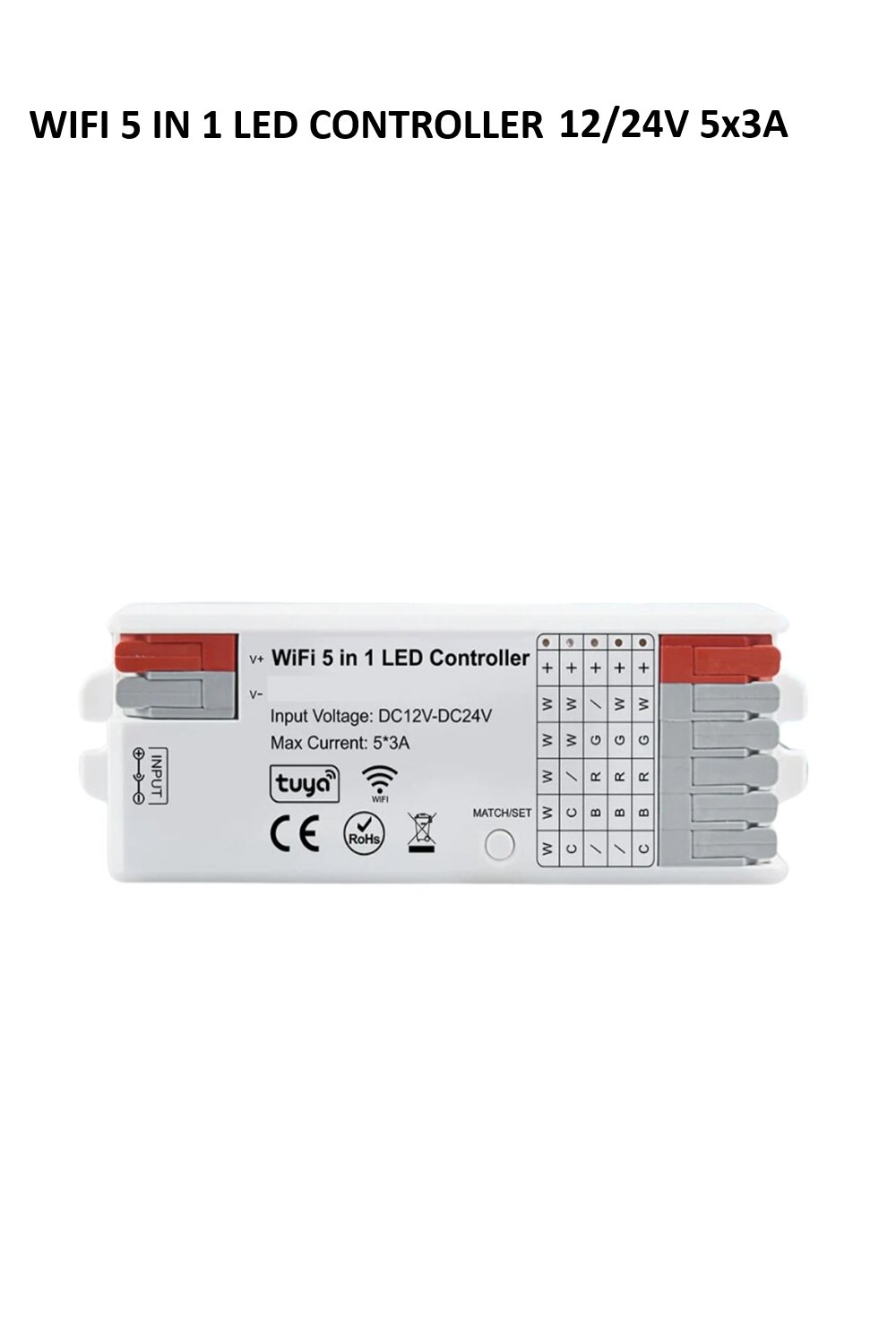 WIFI 5 IN 1 LED CONTROLLER 12/24V 5x3A