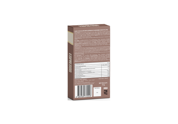 Espresso Cream Bitter Chocolate Bar 75 g