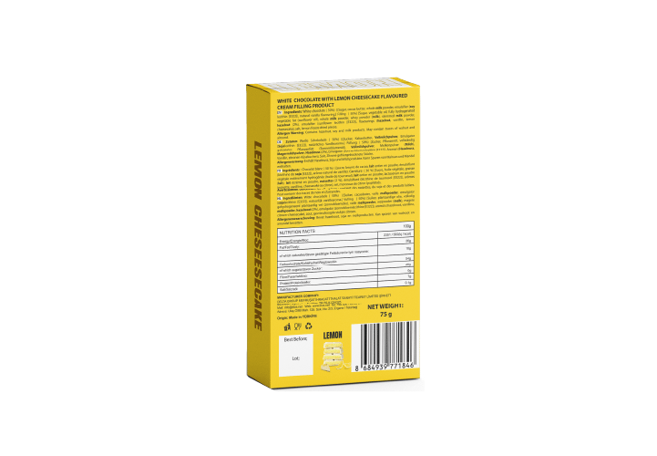 Lemon Cheesecake flavoured White Chocolate - 75 g