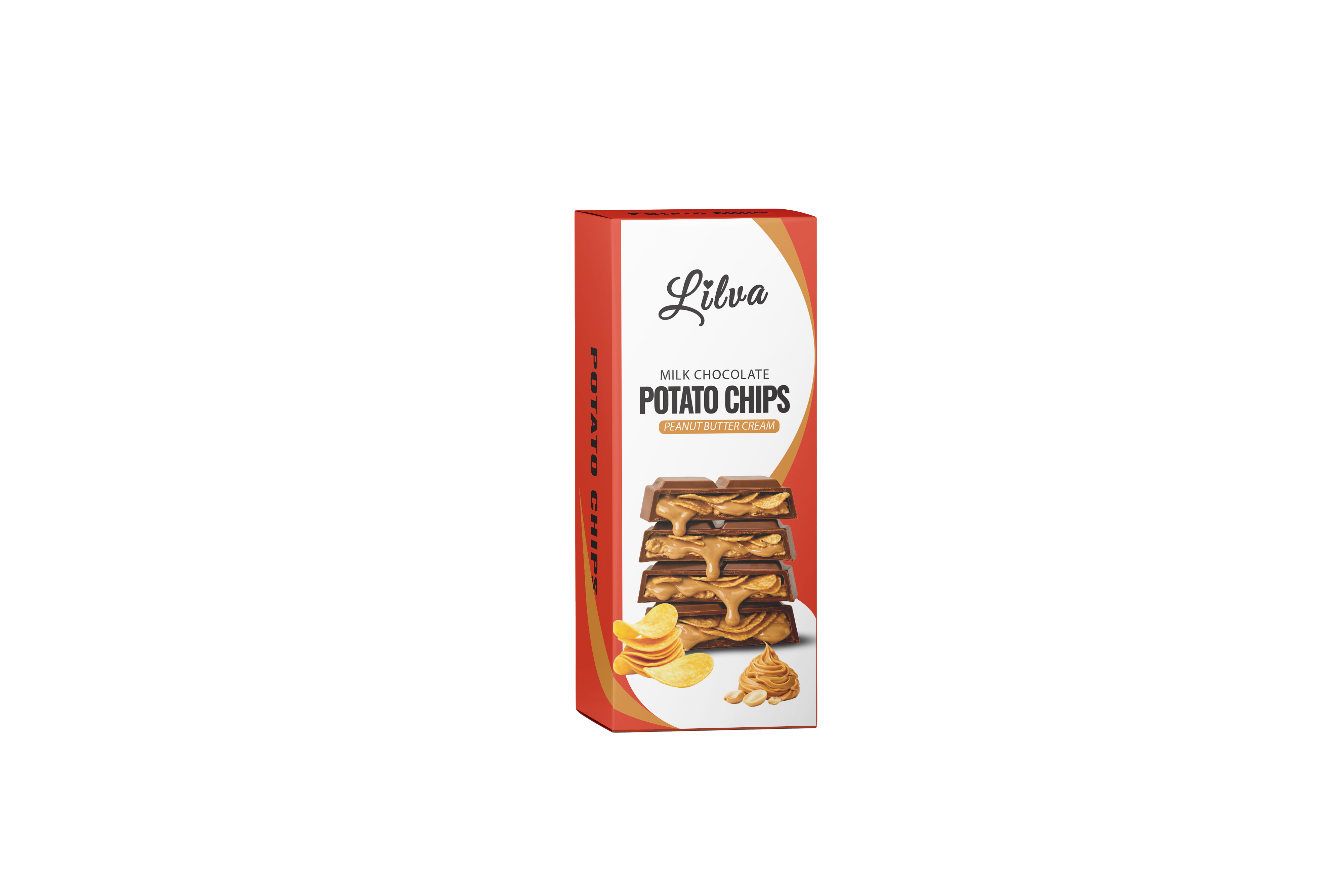 Lilva Peanut Butter and Potato Chips Filled Chocolate Bar 90 gr