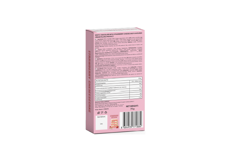 Strawberry Cheesecake flavoured White Chocolate - 75 g