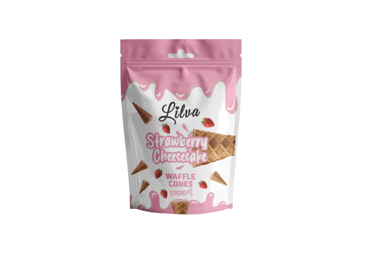 Strawberry Cheesecake Waffle Cones - 120 g
