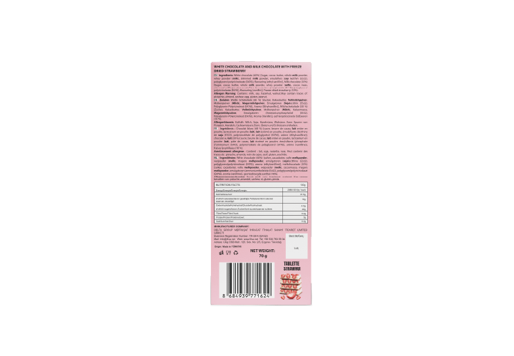 Strawnui Chocolate & Strawberry pieces - 70 g