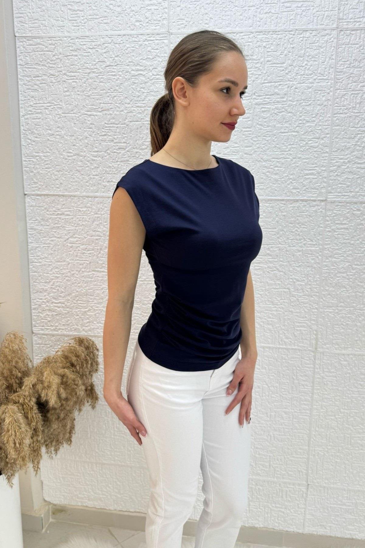 Bebe Marka Yanı Drape Detaylı Modal Kumaş Kolsuz Body 28757