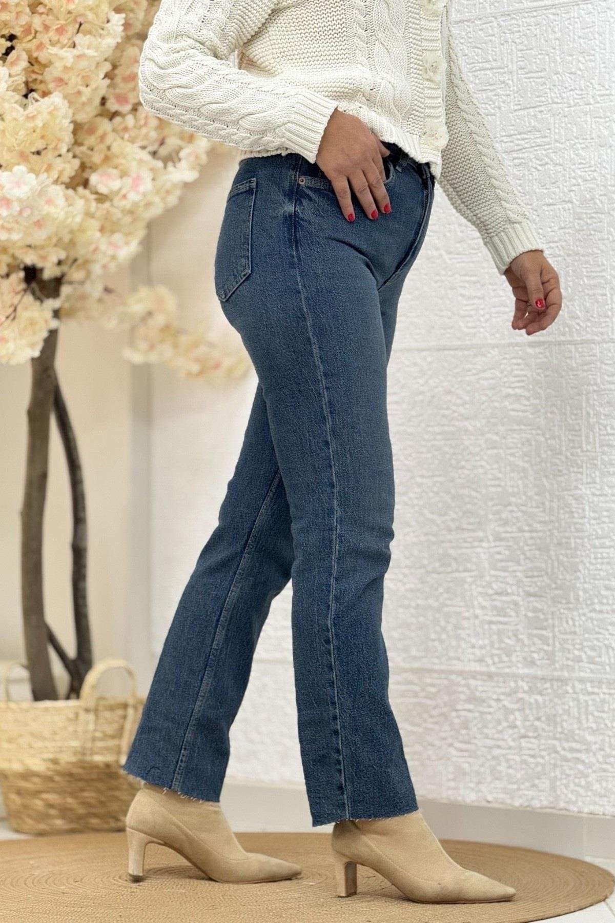 Orj. Zra Model Boyfit Kalıp Kesik Paça Jean 0390 Tint Yıkama