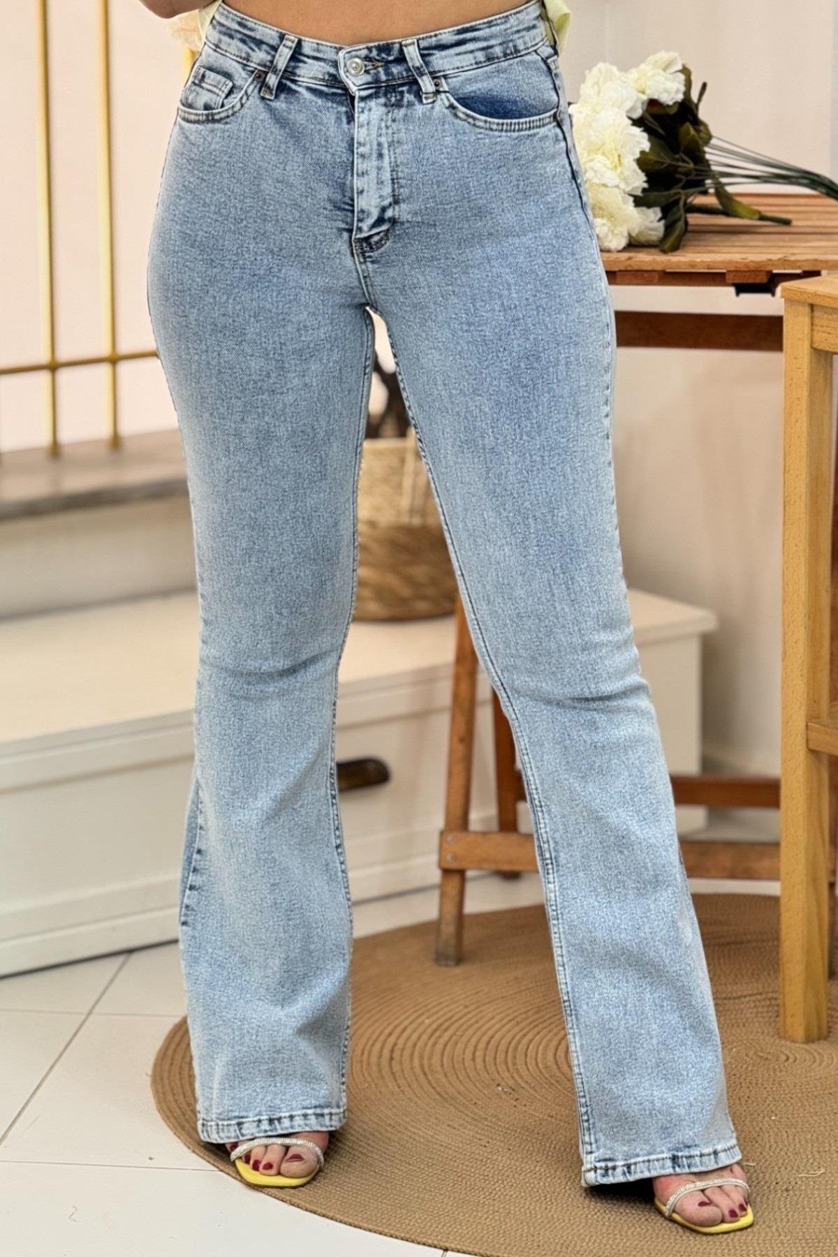 Orj. Zra Model İspanyol Paça Denim Pantolon 0430