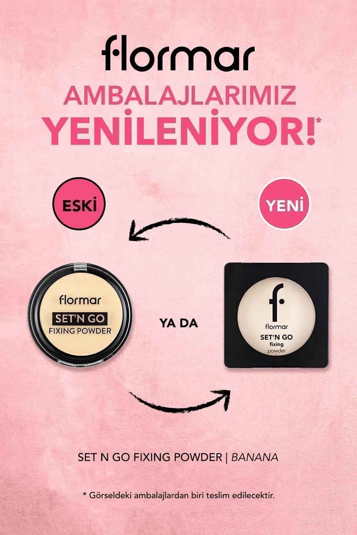 Flormar Set'N Go Nemlendirici & Parlama Karşıtı Sabitleyici Kompakt Pudra