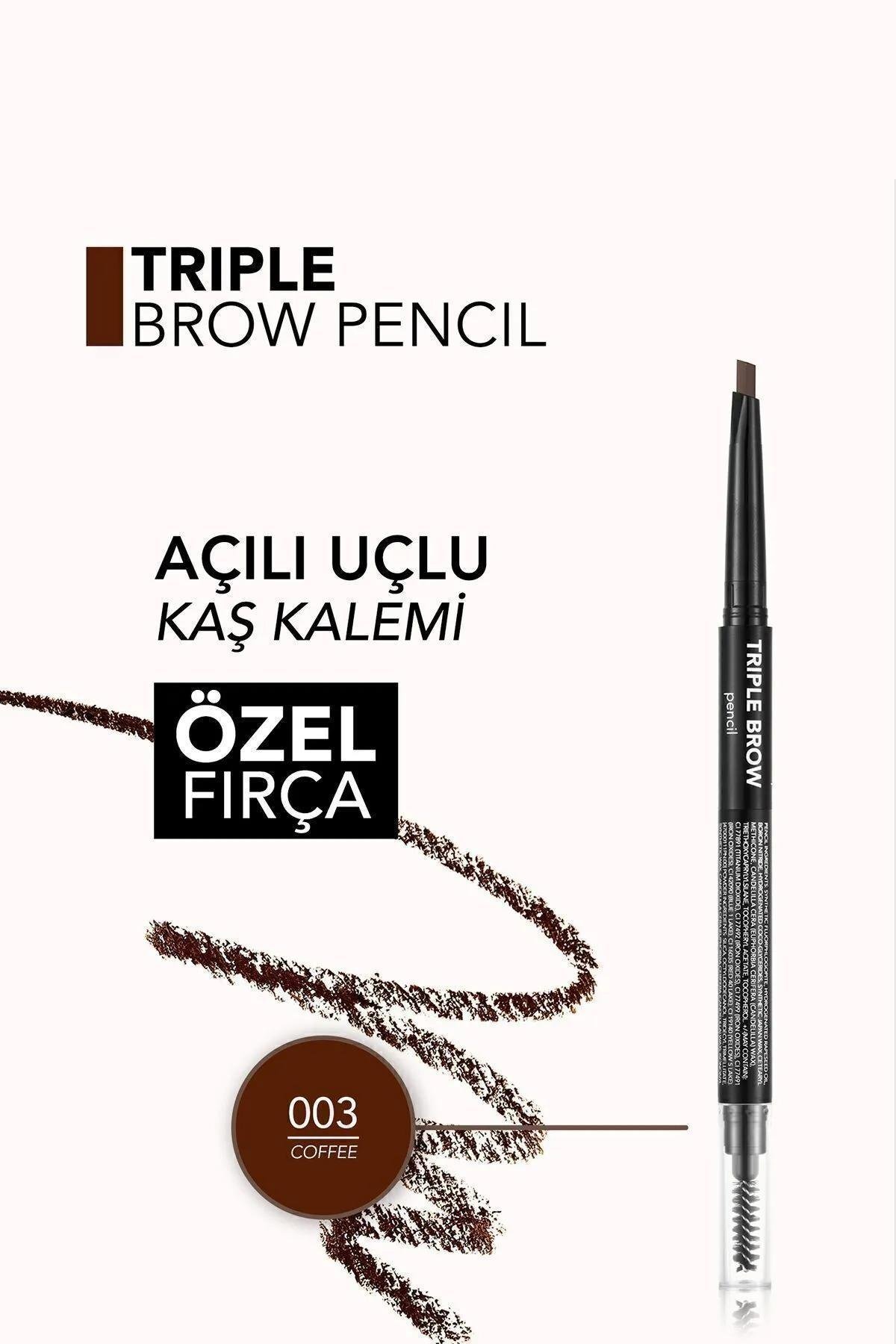Flormar Triple Brow 3Ü1 Arada Kremsi Dokulu Kaş Makyaj Kalemi