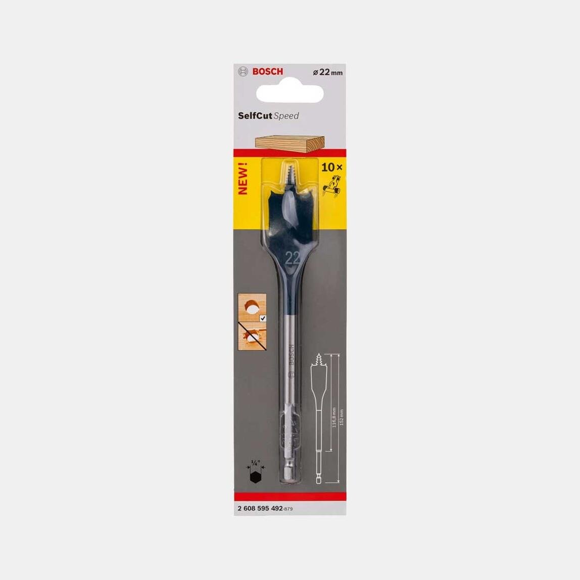 Bosch Self Cut Ahşap Yaprak Maktkap Ucu 22x152 mm