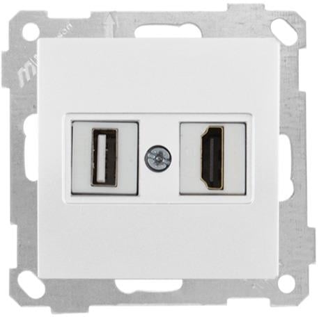 MUTLUSAN Candela Mek+Tuş Data Prizi 1*Usb/1*Hdmı