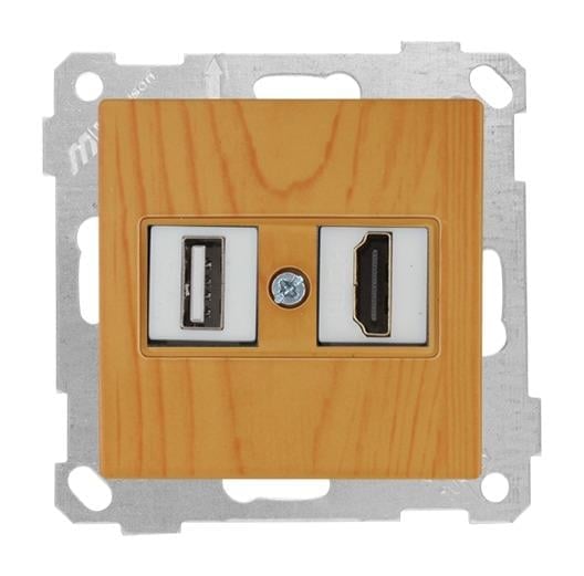 MUTLUSAN Candela Mek+Tuş Data Prizi 1*Usb/1*Hdmı