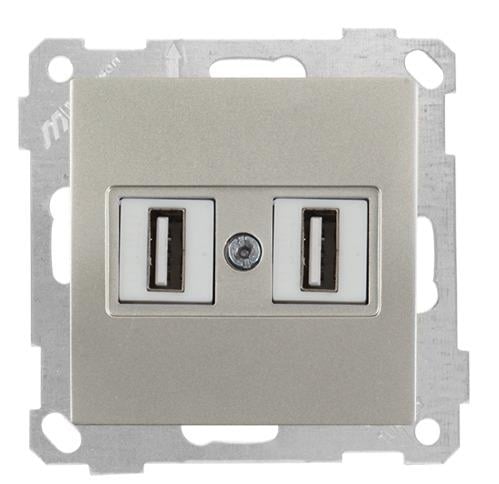 MUTLUSAN Candela Mek+Tuş Data Prizi 2*Usb