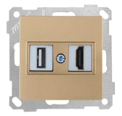 MUTLUSAN Daria Mek+Tuş Data Prizi 1*Usb/1*Hdmı
