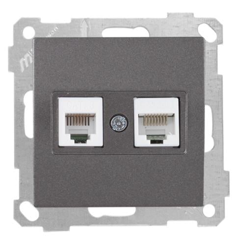 MUTLUSAN Daria Mek+Tuş Tlf Data Priz (Rj12 Cat3 + Cat5e)