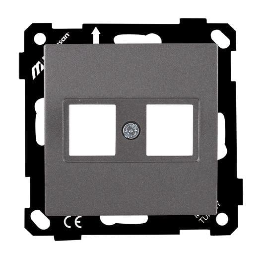 MUTLUSAN Mek+Tuş Data Prizi 2*Rj45 (Kon.süz)