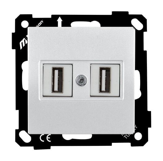 MUTLUSAN Mek+Tuş Data Prizi 2*Usb