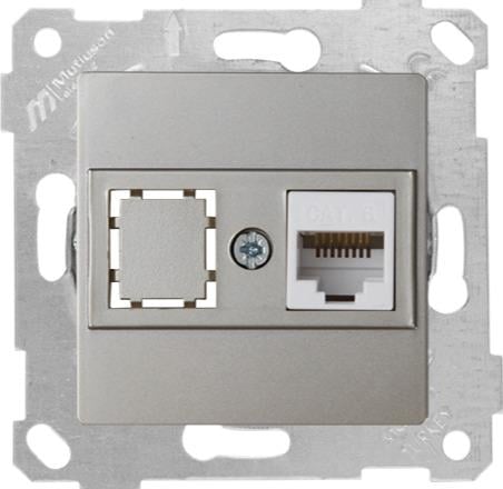 MUTLUSAN Rita Mek+Tuş Data Prizi 1*Rj45 (Cat6)