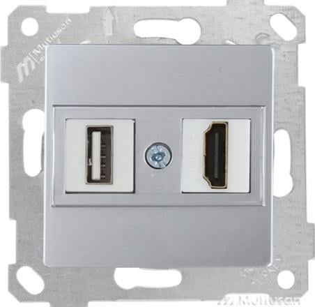 MUTLUSAN Rita Mek+Tuş Data Prizi 1*Usb/1*Hdmı