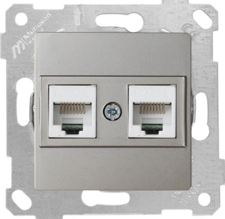 MUTLUSAN Rita Mek+Tuş Data Prizi 2*Rj45 (Cat5e)