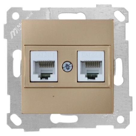 MUTLUSAN Rita Mek+Tuş Data Prizi 2*Rj45 (Cat5e)