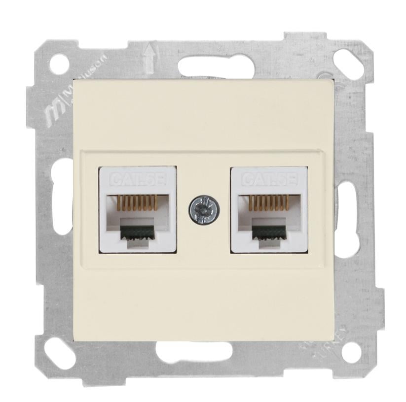 MUTLUSAN Rita Mek+Tuş Data Prizi 2*Rj45 (Cat5e)