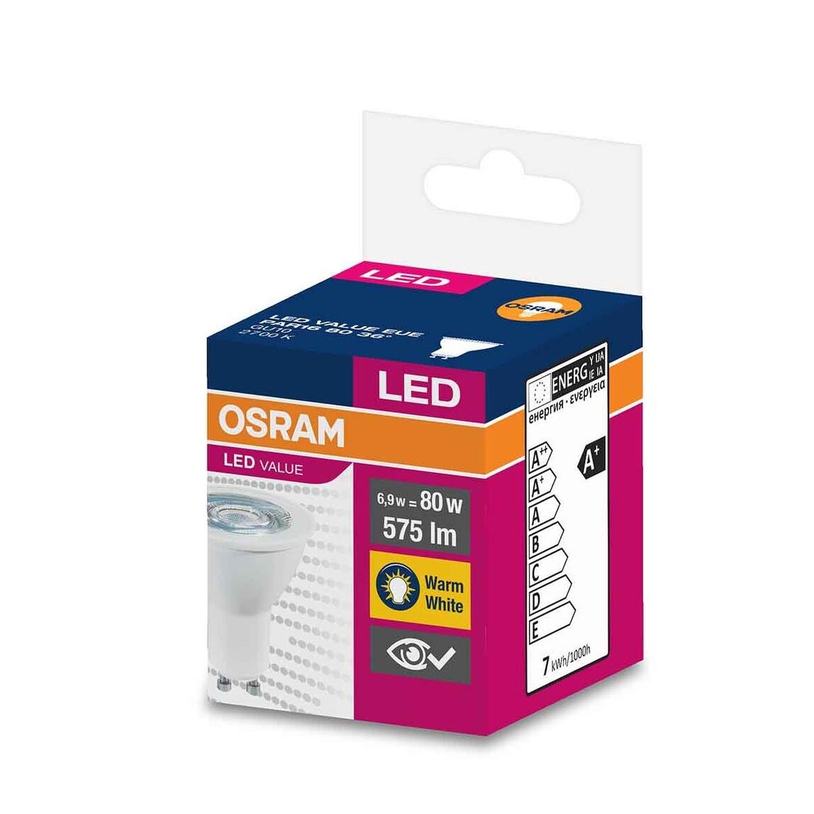 Osram Par16 6.9 W Sarı Spot GU10 Duy Led Ampul