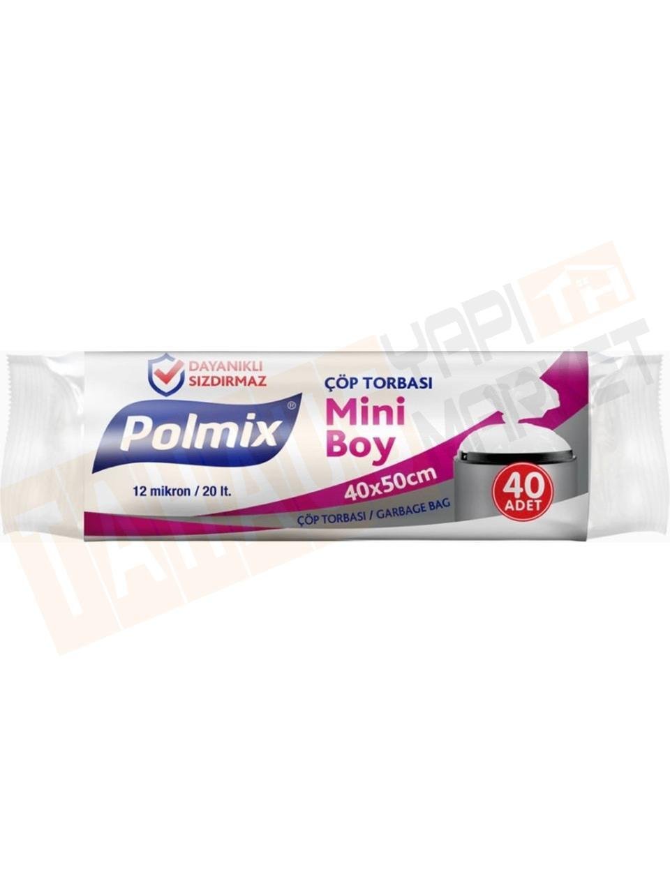 POLMİX STD.MİNİ 40X50 ÇÖP POŞ 80GR ŞEFFAF