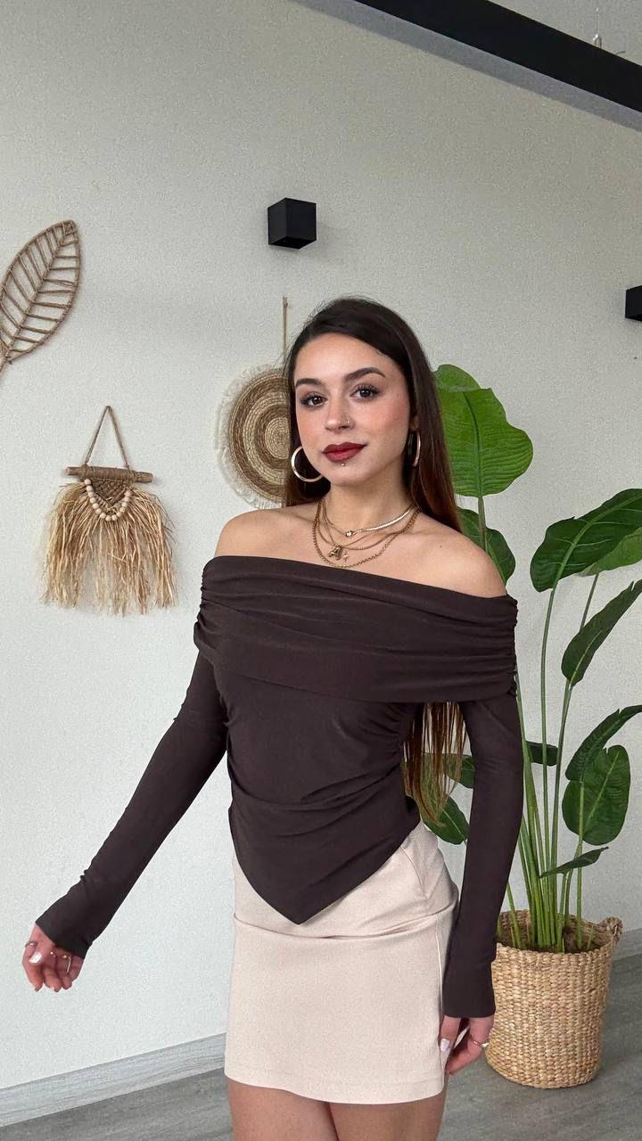 BODYKayık Kaya Özel Tasarım Ön V Detay Uzun Kol Premium Body 