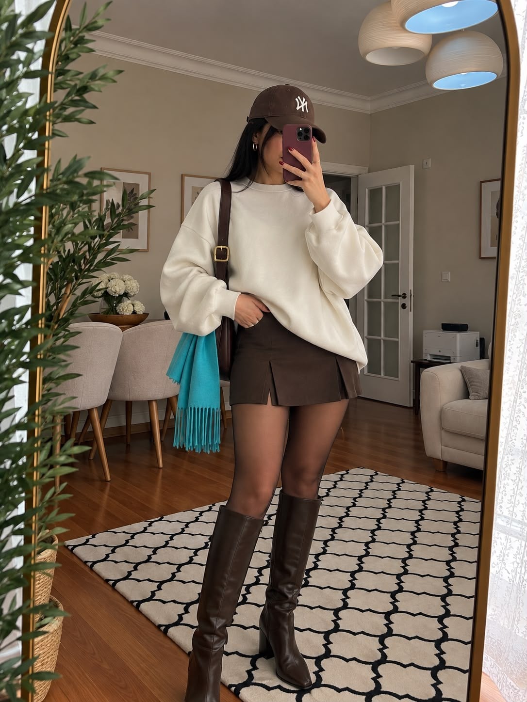 SWEATSHIRTKrem Oversize Salaş ve Rahat Oversize Sweatshirt