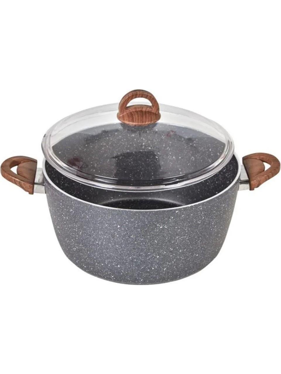 Cena 24 cm Karizma Gri Granit Derin Tencere 