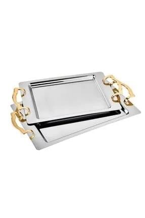 Özlife 340 Lisa 2 Li Tepsi Sade Gold
