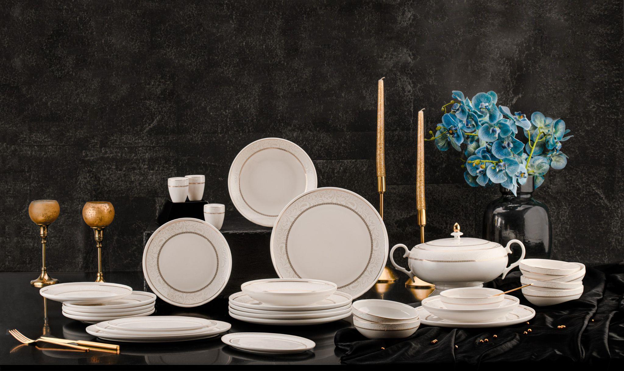 Özlife 9006 Elegante Coll Yuvarlak 60 Prç Yemek Tk