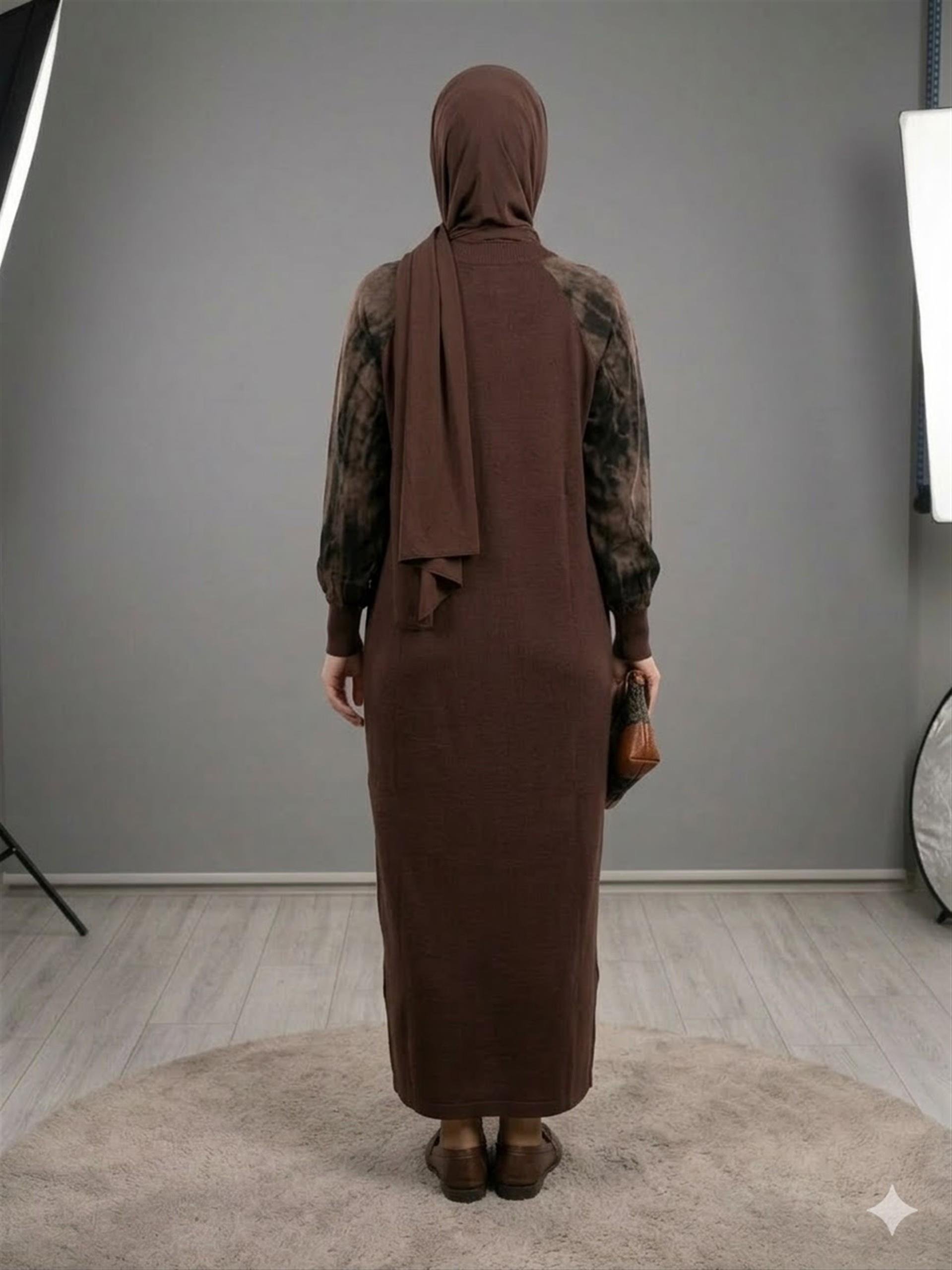 293 Yeni Desen Kumaş Kol Elbise