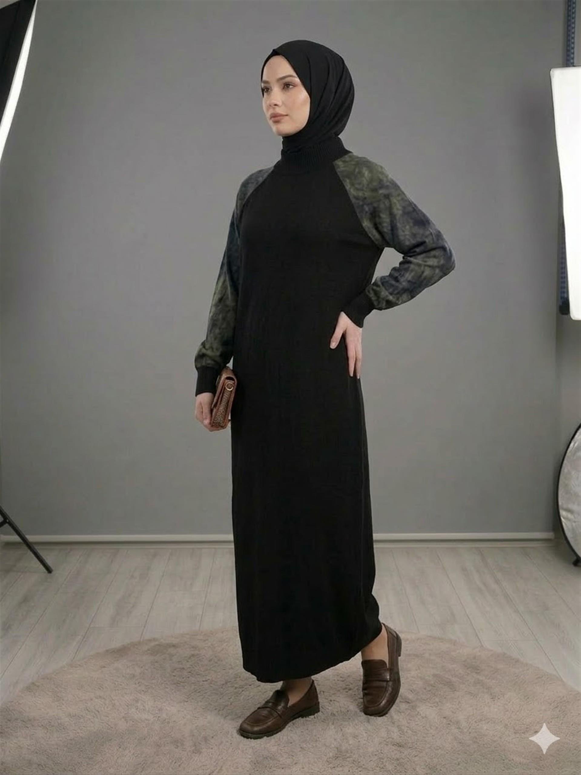 293 Yeni Desen Kumaş Kol Elbise