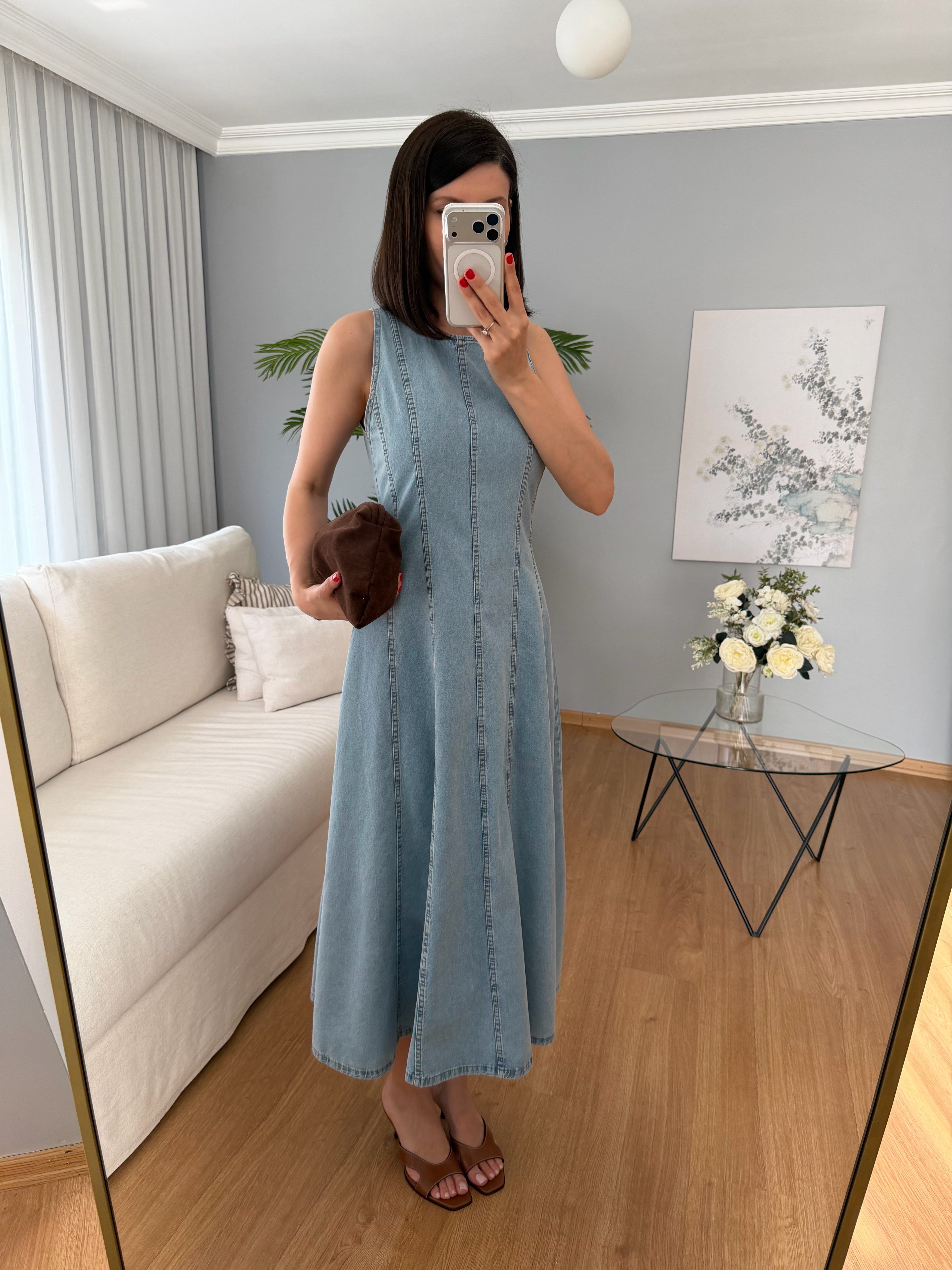  Celeste Denim Elbise