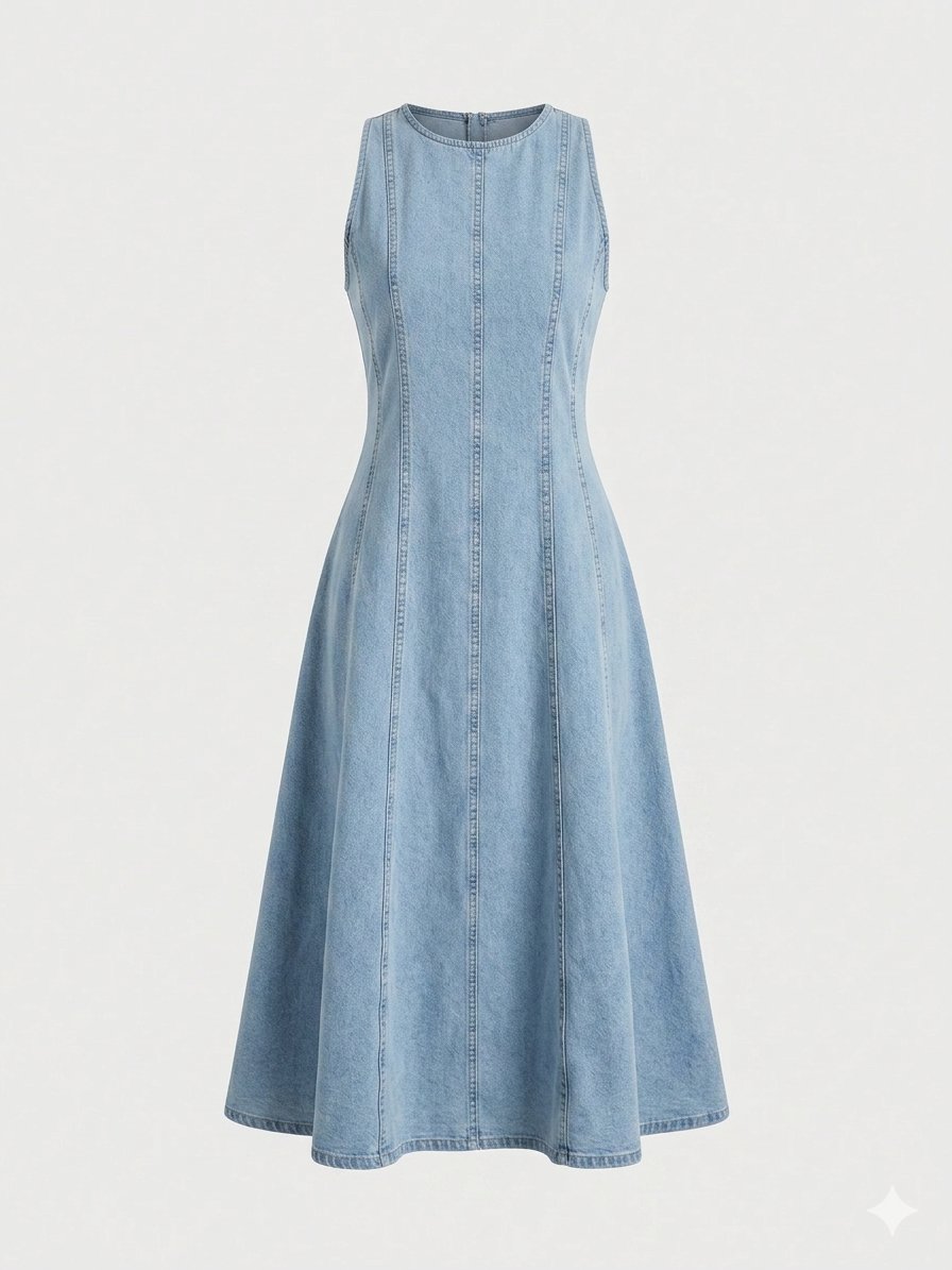  Celeste Denim Elbise