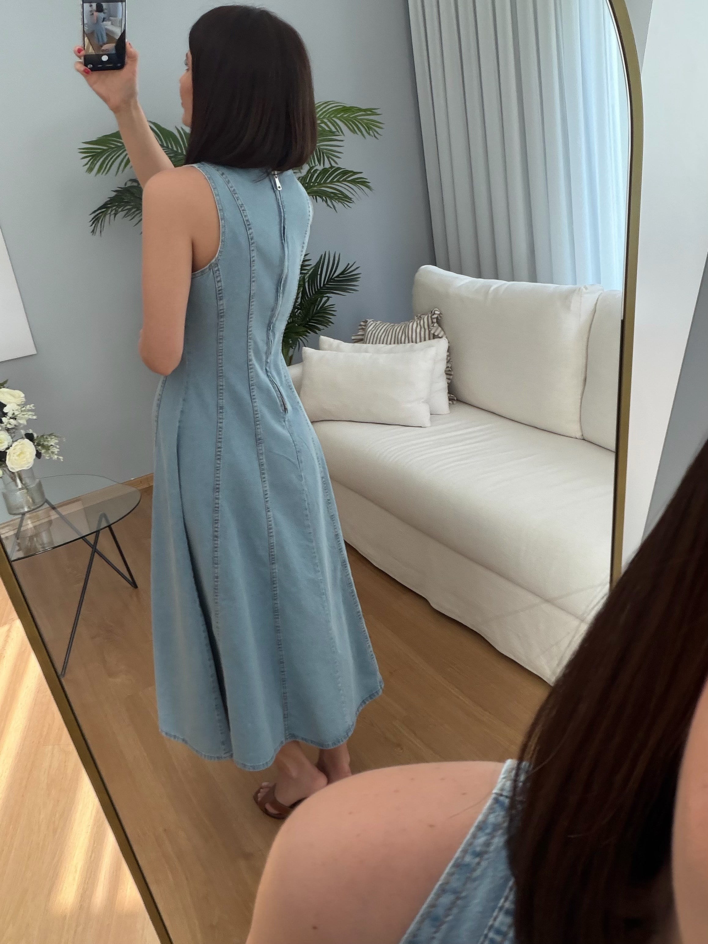  Celeste Denim Elbise