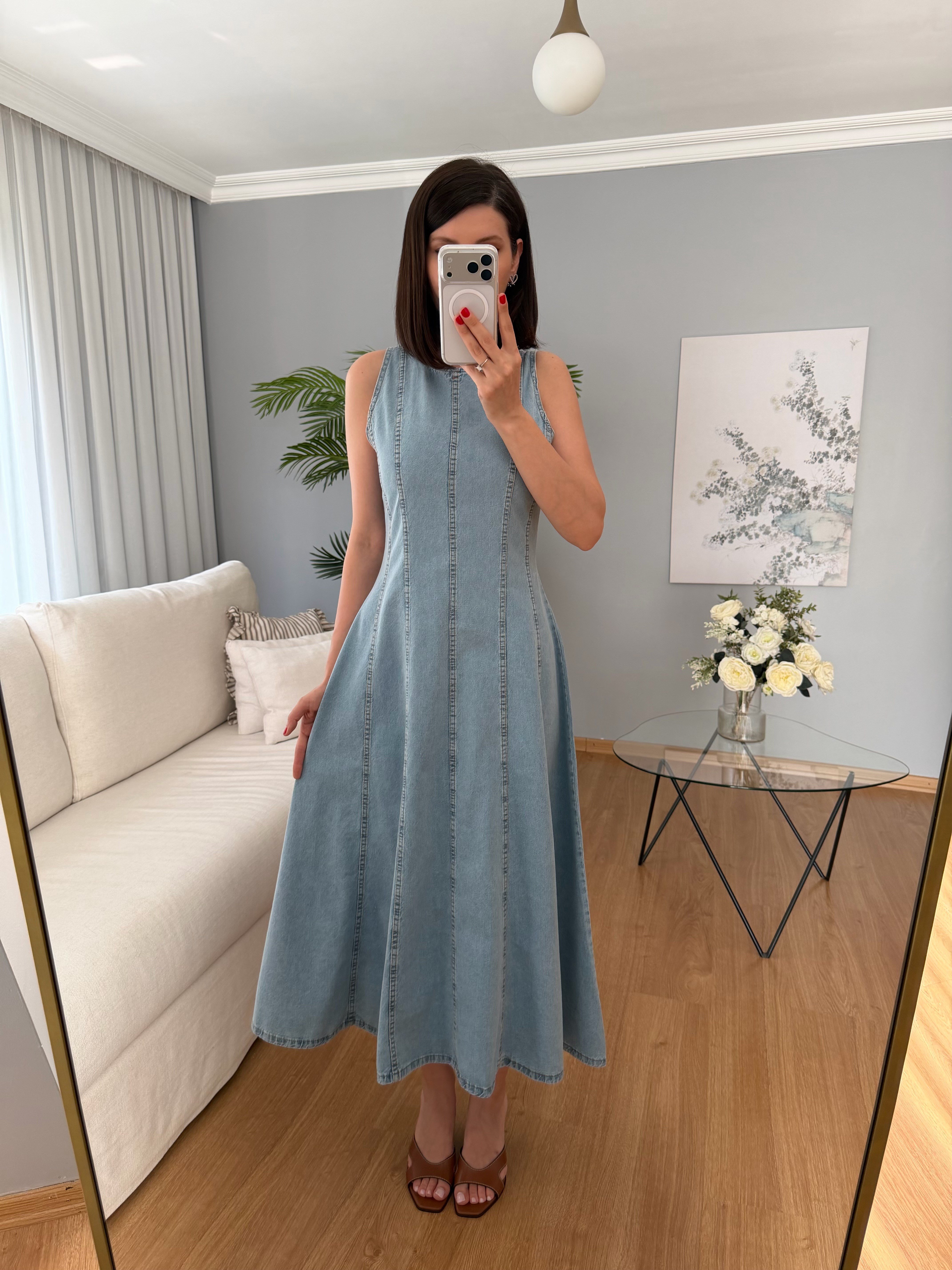  Celeste Denim Elbise