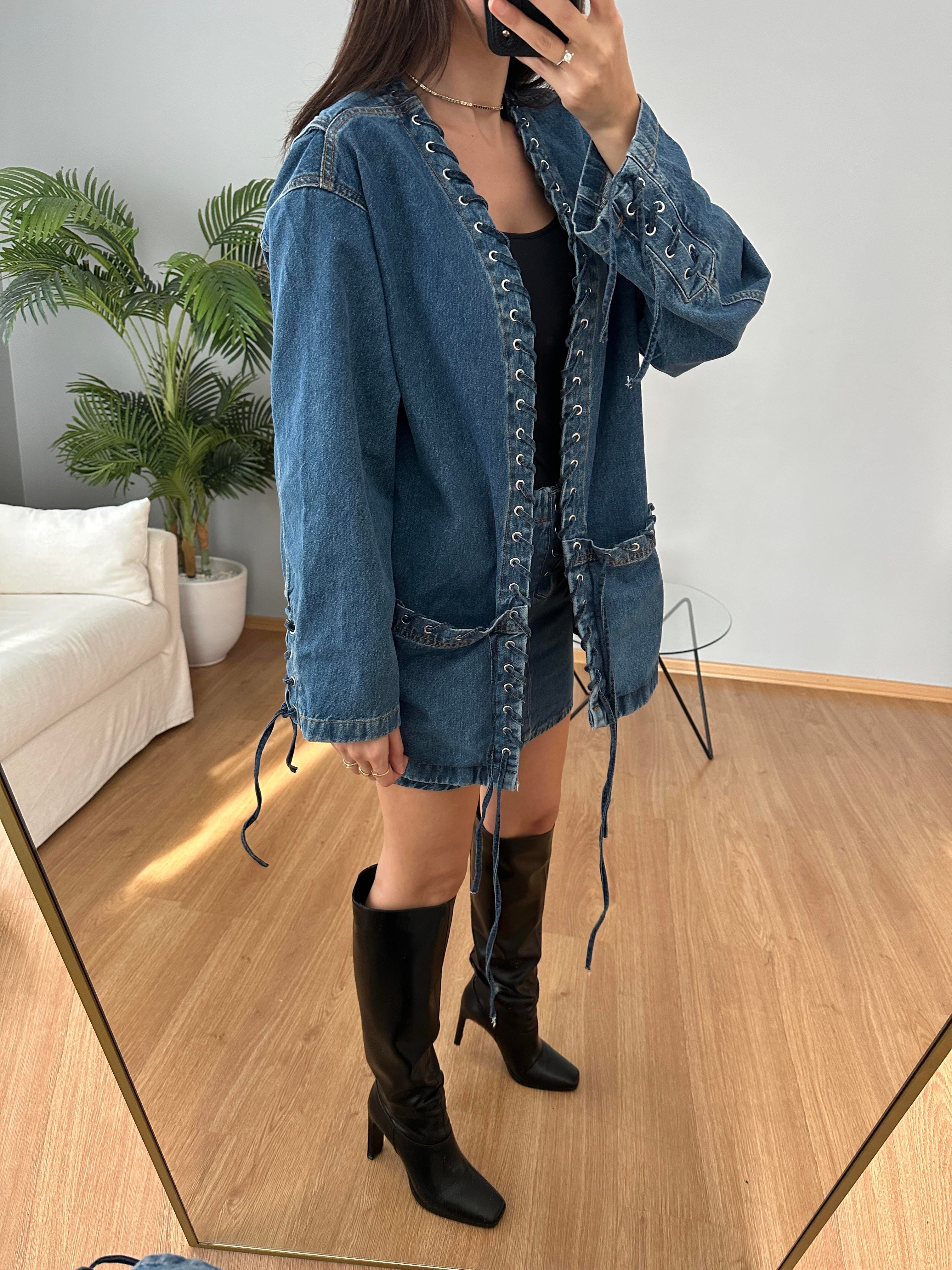  Corset Denim Takım