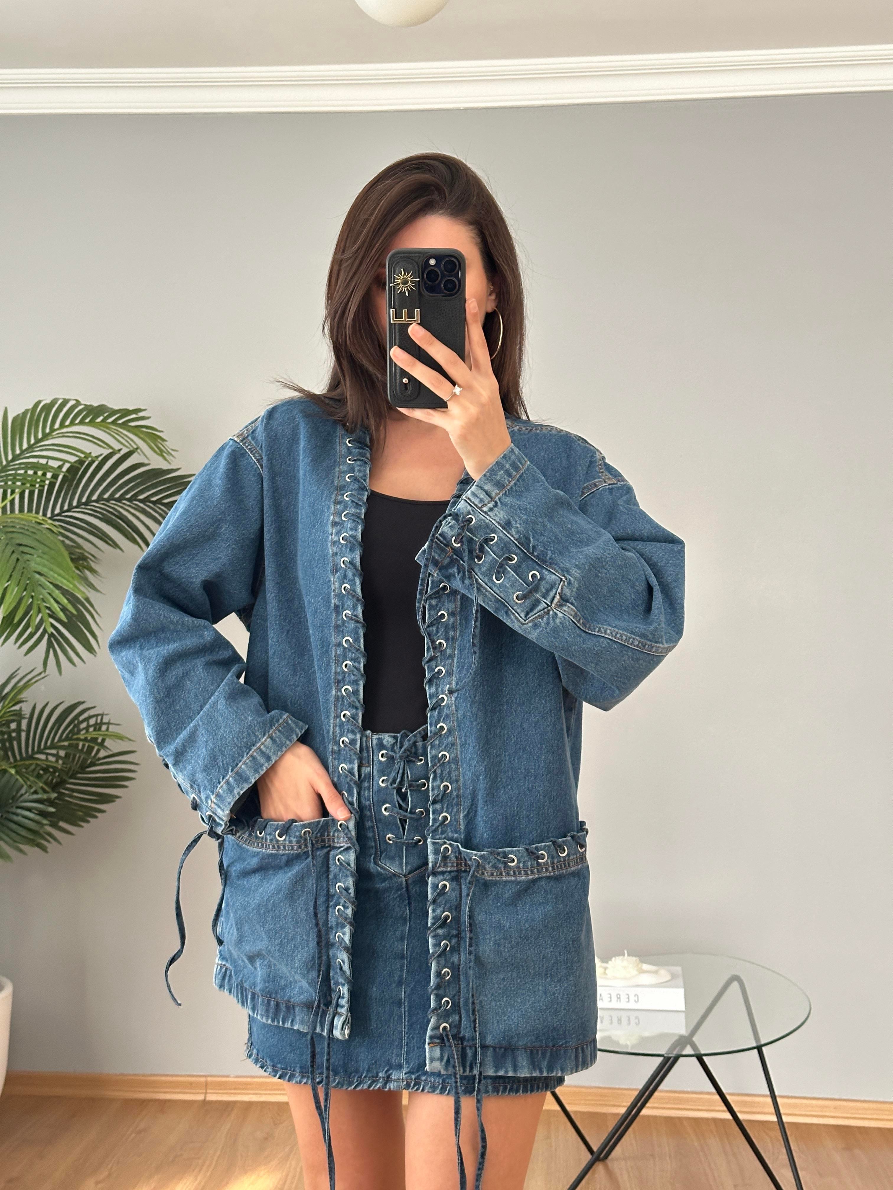  Corset Denim Takım
