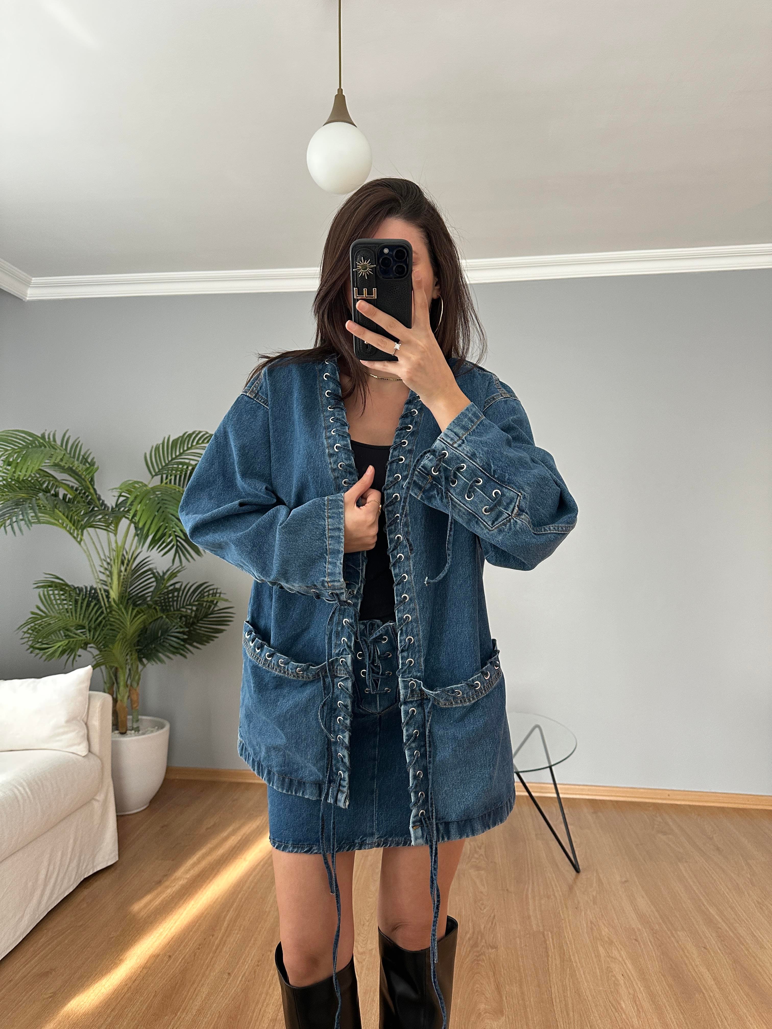  Corset Denim Takım