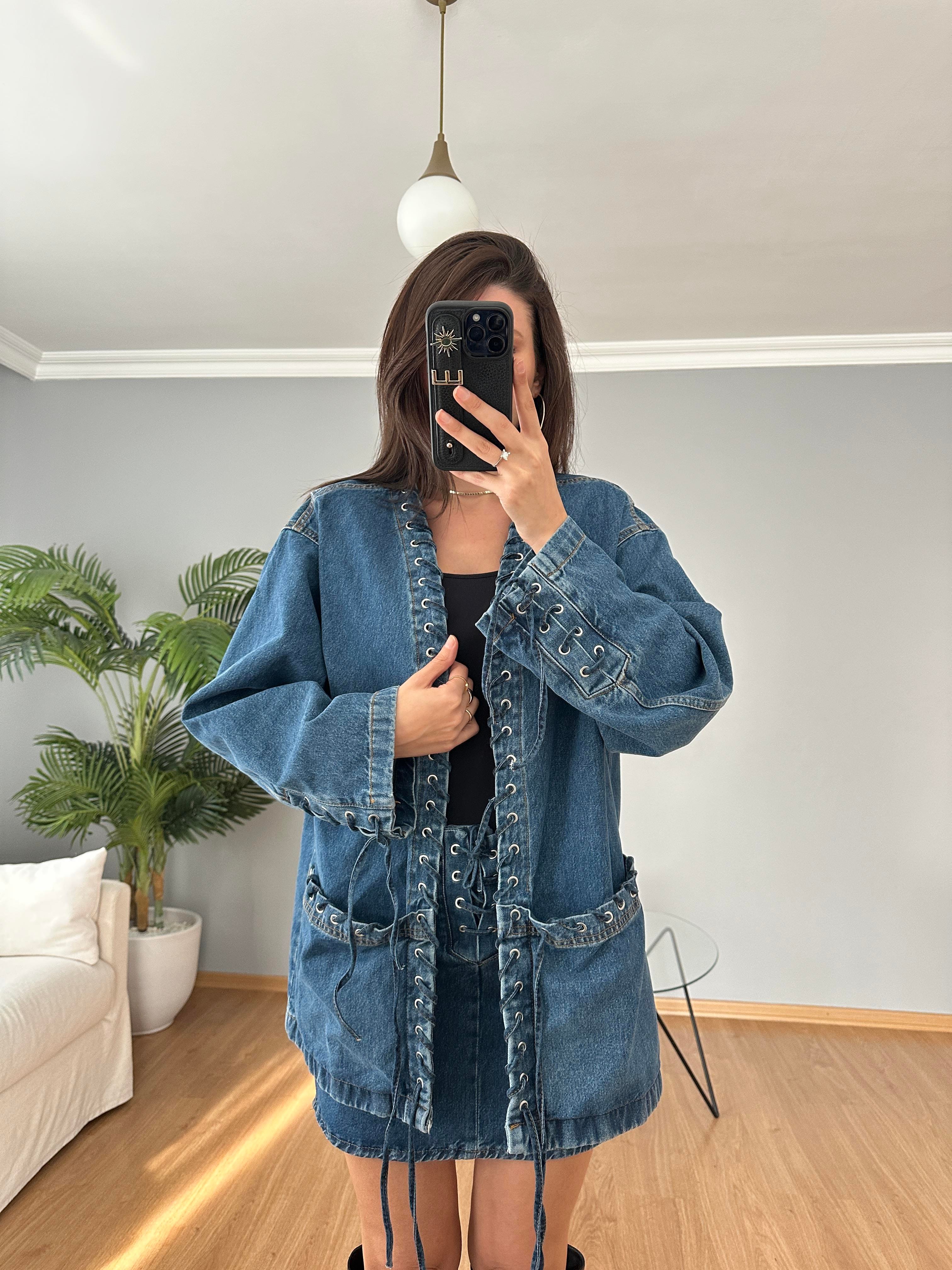  Corset Denim Takım